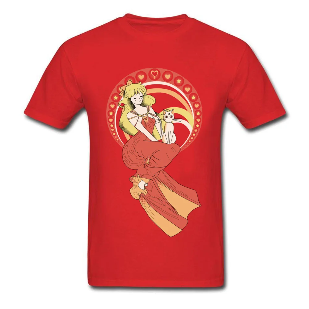 Fashion Men T-Shirt O-Neck Short Sleeve 100% Cotton Fabric Venus New Art Tops T Shirt Customized Tshirts Top Quality Venus New Art red