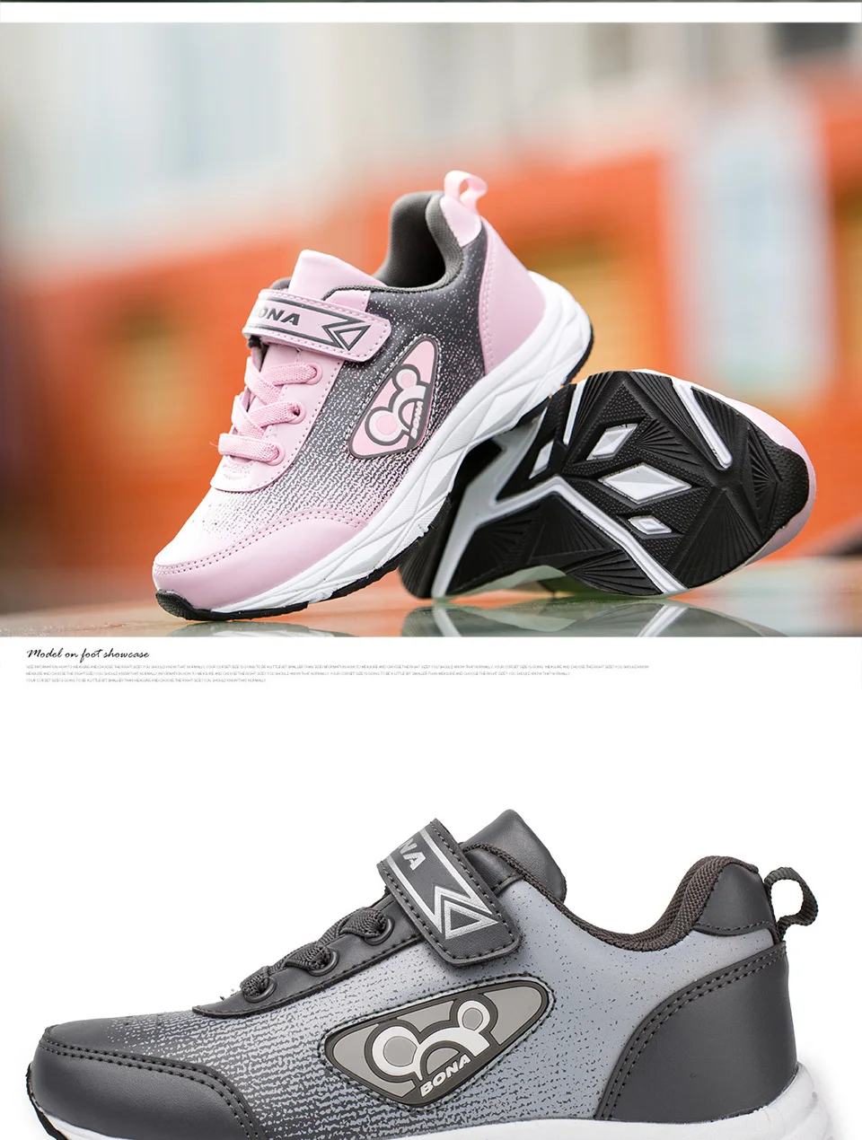 Sapatos ao ar Bona Novo Estilo Popular Crianças Meninos Mocassins Sapatos Casuais Sintético Meninas Shoes Hook & Loop Tênis da Moda Livre 14 Sapatos Casuais Sintético Meninas Shoes Hook &