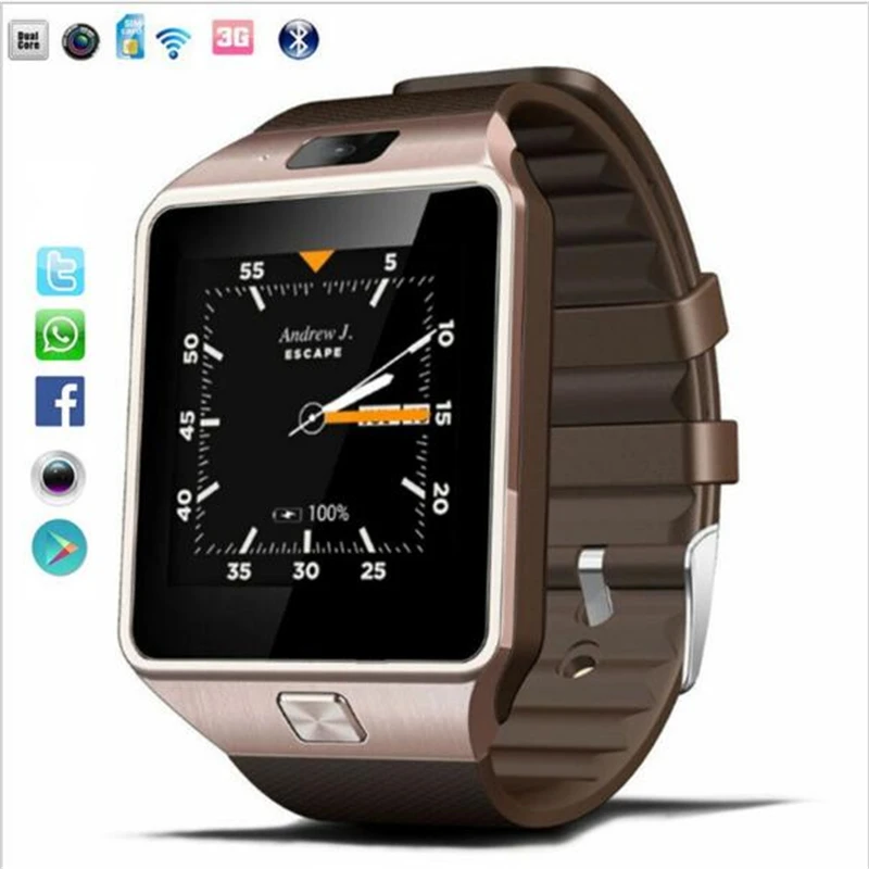 

3G WIFI QW09 Android Smart Watch 512MB/4GB Bluetooth 4.0 Real-Pedometer SIM Card Call Anti-lost Smartwatch PK DZ09 GT08