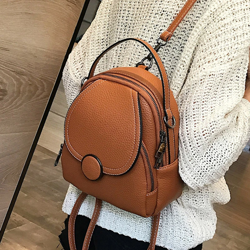 ladies tan backpack