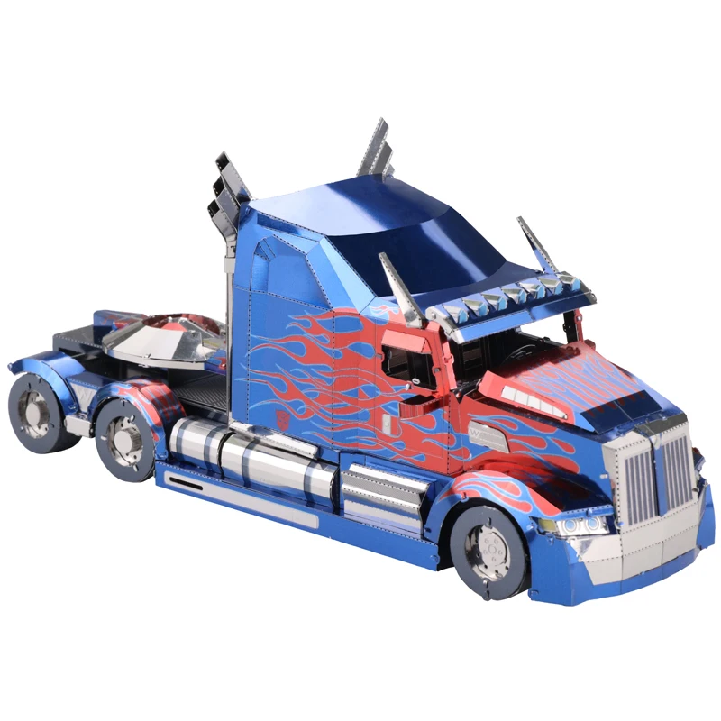 

2018 news MU 3D Metal Puzzle TF Truck robot DIY Laser Cut puzzles Jigsaw Model For Adult Educational Toys Desktop decoration