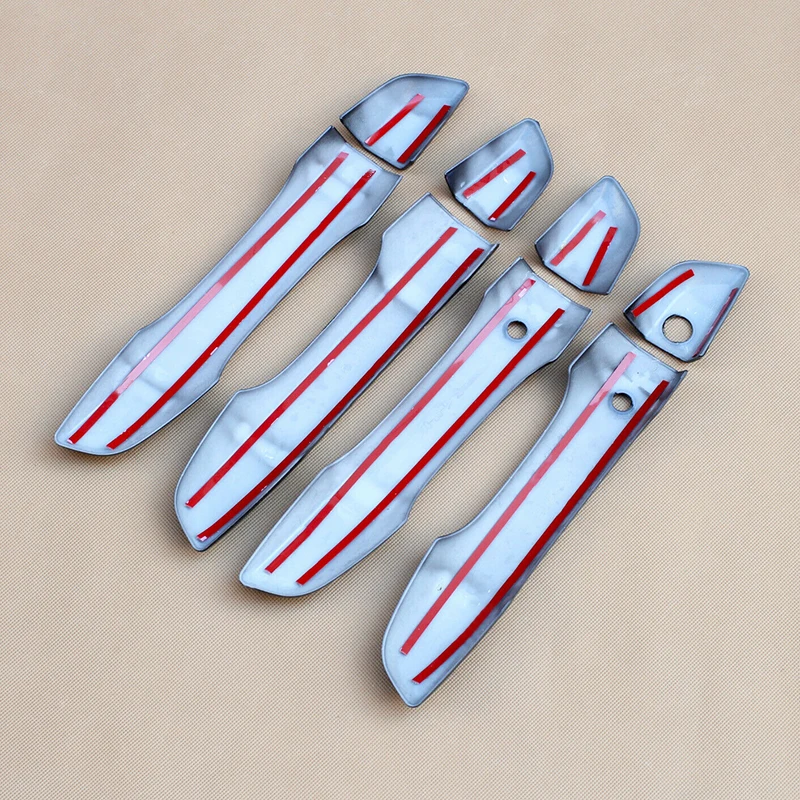 

Trim Protective For Honda Civic 10th 2016-2019 Exterior Door Handle Cover 8pcs Cover Cap Car Carbon Fiber Left