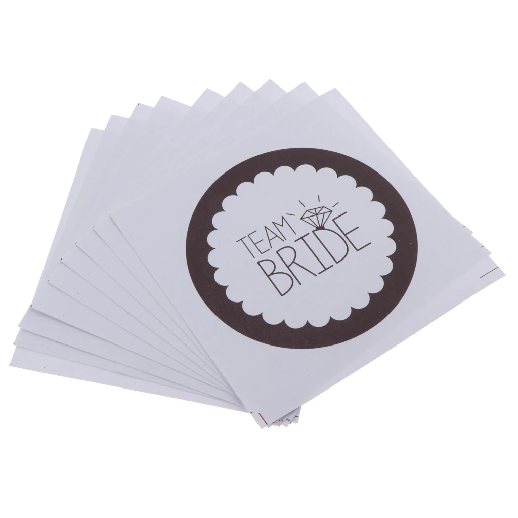

9x Team Bride Mini Wine Bottle Labels Wedding Decals for Hen Do Stickers