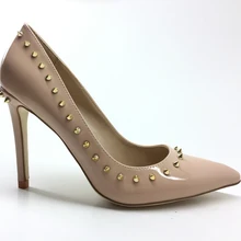 New Arrival Fashion Woman High Heels Pumps lady party Wedding Shoes classic lady pumps Nude Rivet sexy shoes 10cm Patent heels New Arrival Fashion Woman High Heels Pumps lady party Wedding Shoes classic lady pumps Nude Rivet sexy shoes 10cm Patent heels