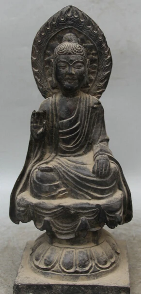 

JP S0524 15 Tibet Tibetan Buddhism Bronze Seat lotus Shakyamuni Amitabha Buddha Statue