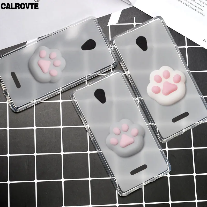 Мягкий чехол TPU для Alcatel POP 4 Plus 5056D 5056 м OT-5056 силиконовый Cute Кошачий коготь мягкими