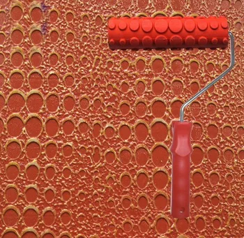 

Novelty houesholds patterned roller 7 inch rubber embossed roller with handle no . 067