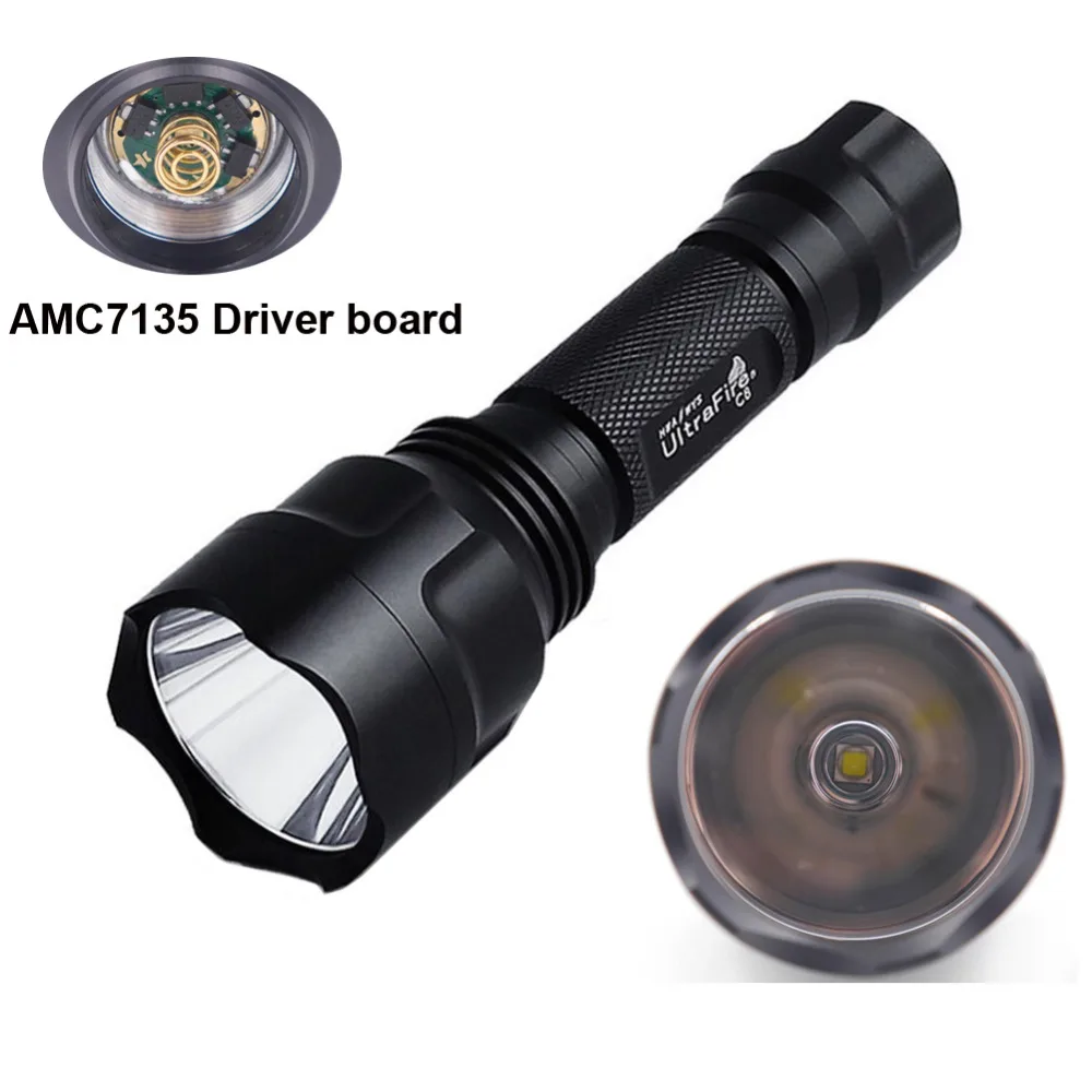 Супер яркий C8 CREE XM L2 U3 10 Вт AMC7135 драйвер платы светодиодный фонарик Фонари Отдых