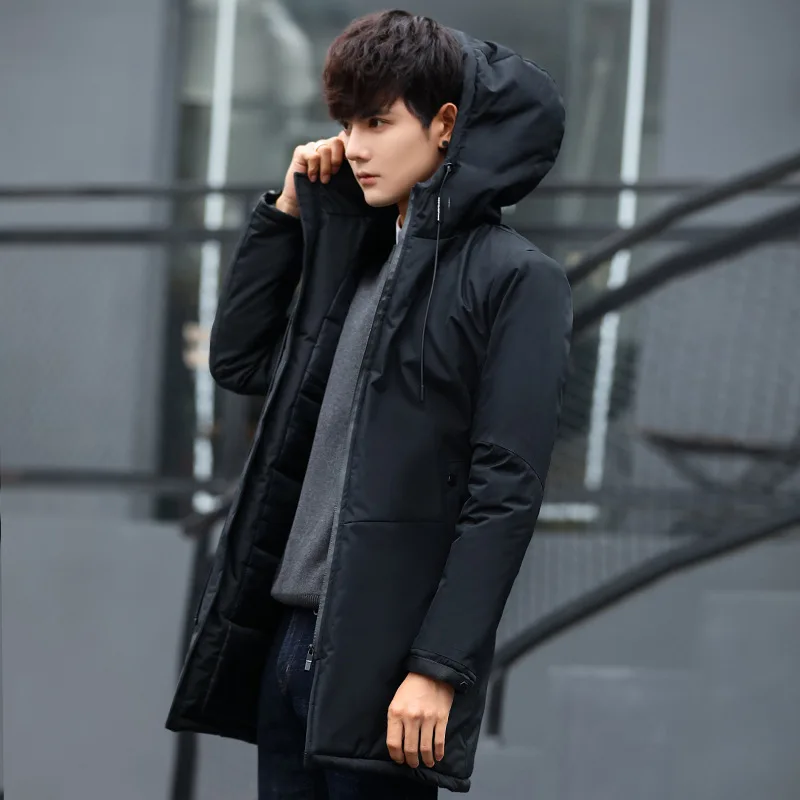 

MRMT 2019 Brand Winter Men's Jackets Thick Cotton Long Overcoat for Male Hat Cotton Jacket Outer Wear Clothing Garment