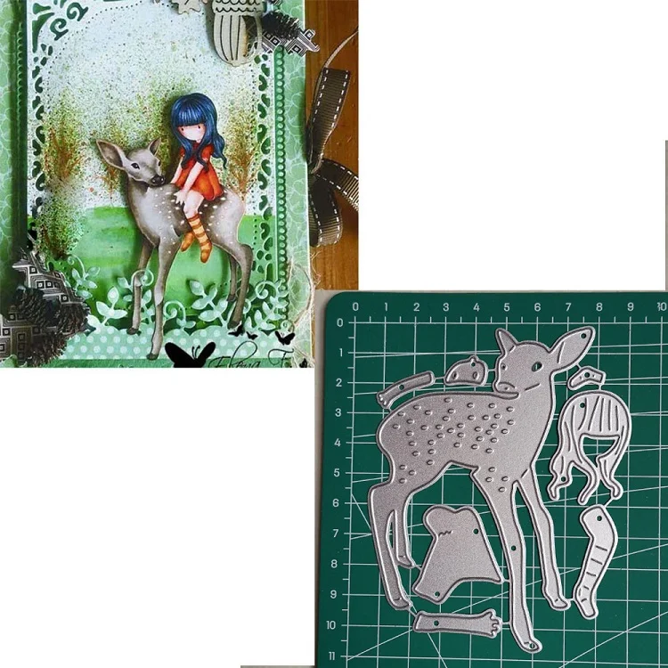 

Metal Cutting Dies Little doll Animal 2019 Scrapbooking Craft Dies Cut Stamps Embossing Stencils Invitation Card