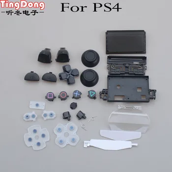 

Joysticks Cap Dpad R1/L1/R2/L2 Direction key Bullet ABXY Buttons+Crew For Sony PS4 JDM-011 Controller Gamepad Dualshock 4