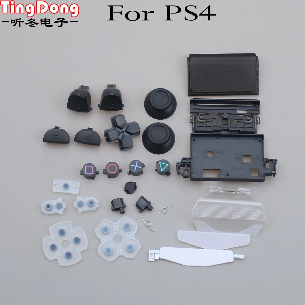 

Joysticks Cap Dpad R1/L1/R2/L2 Direction key Bullet ABXY Buttons+Crew For Sony PS4 JDM-011 Controller Gamepad Dualshock 4