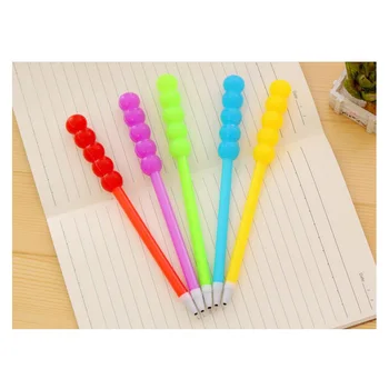 

50pcs cute candied fruit luminous fragrant gel pen 0.38mm black link kawii writing pens for school & office material escolar