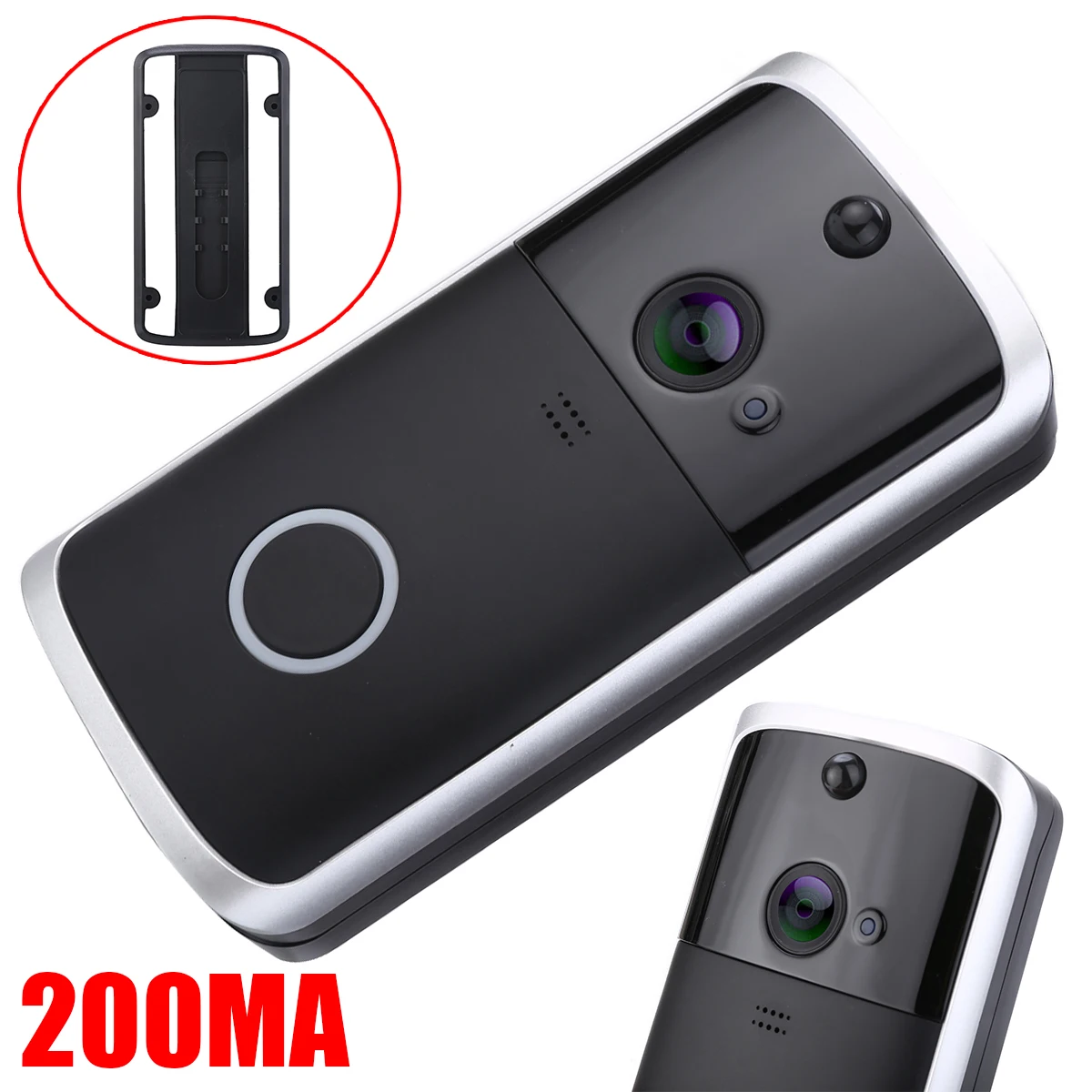 

Smart WiFi Wireless Ring Doorbell Video Night Vision Camera Phone Bell Intercom Home Security Alarm Doorbell