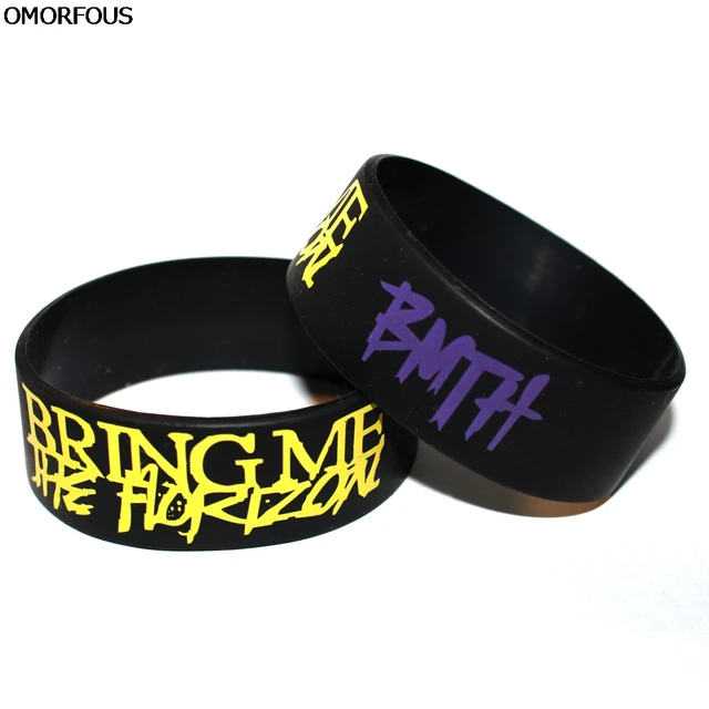 Bmth Bring Me The Horizon Silicone 1 Wide Debossed Wristband Bmth Bring Me The Horizon Silicone 1 Wide Debossed Wristband Bracelet Dropshipping