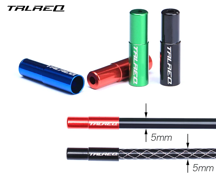 RISK 10pcs Aluminum Alloy Road Bike MTB Bicycle Hydraulic 5mm Brake Wire Cable Line End Cap 4mm Shift Cable End Cap Cover
