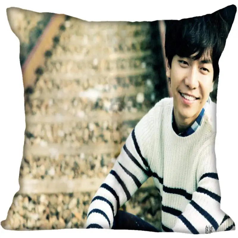 На заказ Kpop Lee Seung Gi печатные квадратные шелковые наволочки 40x40 см, 35x35 см одна сторона атласная Наволочка логотип - Цвет: 10