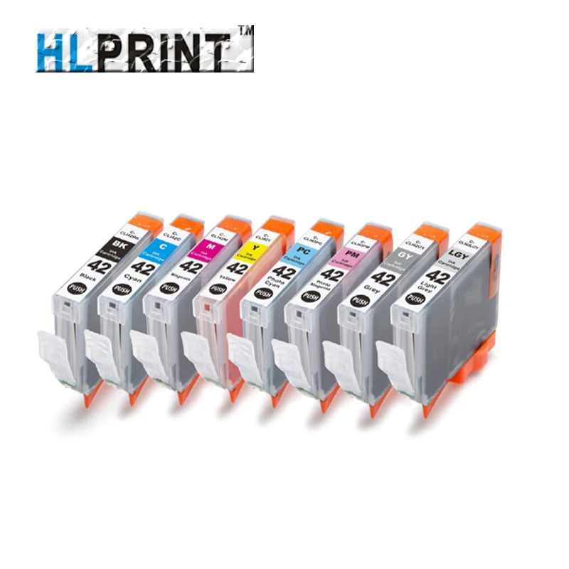 CLI-42 CLI42 canon ink cartridge Compatible for PIXMA Pro100 pro-100 BKCMYPCPMLGYGY 8pcsset