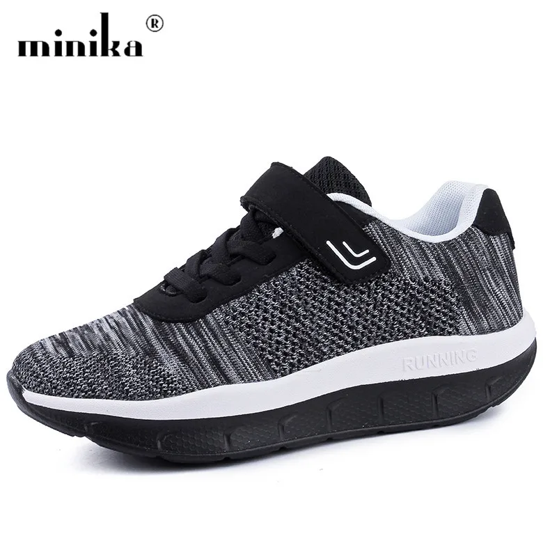 

Minika Casual Shoes Woman Slimming Girls Outdoor Swing Fitness Breathable Wedges Platform Shoes Women Sneakers Plus Size 42
