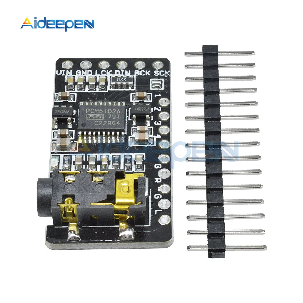 Интерфейс I2S PCM5102 DAC декодер GY плеер модуль pHAT формат плата цифровой аудио для