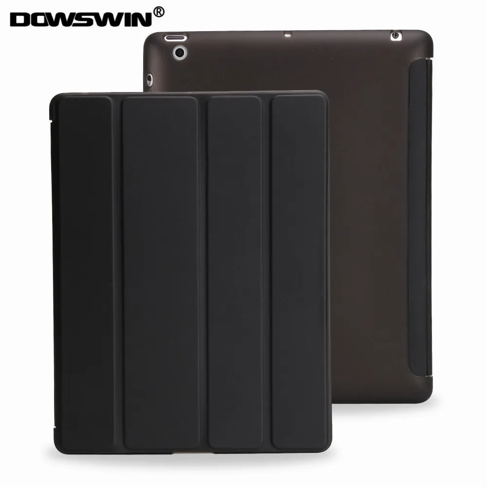 Чехол dousswin для ipad 2, 3, 4 из искусственной кожи Модный Магнитный 4-fold wake smart cover чехол tpu можно увидеть логотип мягкий для ipad 2/3/4 чехол s