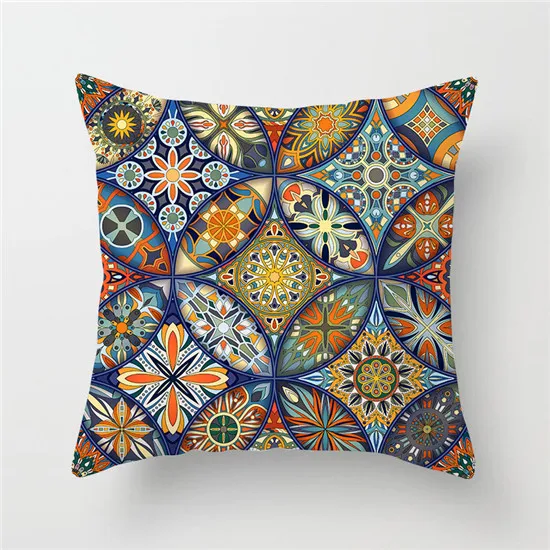 Fuwatacchi наволочка с цветочным рисунком мандала, тканая льняная Геометрическая наволочка для подушки, декоративная наволочка для дивана - Цвет: PC02167
