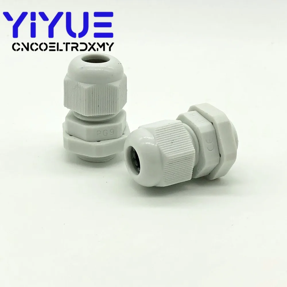 IP68 PG7 PG9 PG11 PG13.5 PG16 PG19 Wire Cable Waterproof Nylon Plastic Cable Gland Connector 5pcs/lot