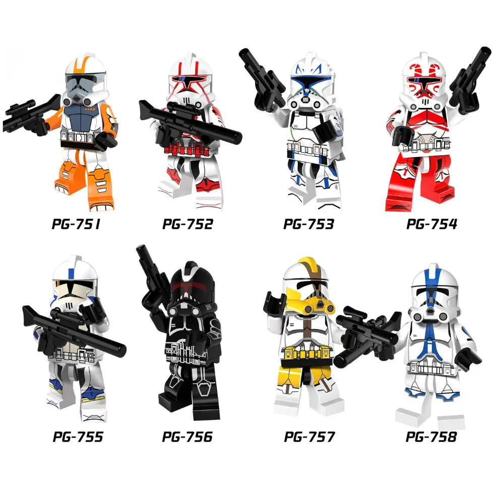 

Single Star Wars Model White clone troopers soldiers Stormtrooper Mini Building Blocks Figure Toys kids gifts Compatible Legoed