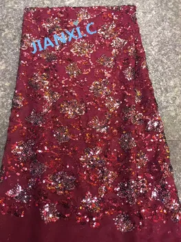

special embroidery mesh tulle fabric with sequins DiuDiu-72003 african net lace fabric for party dress