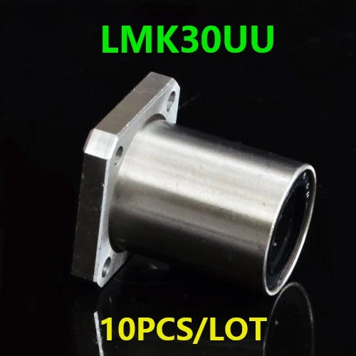 10PCS/LOT LMK30UU flange type linear ball bearings square bearing flanged CNC router/3D print | Обустройство дома