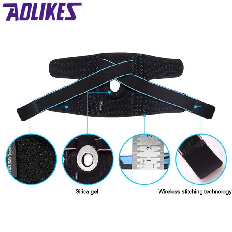 AOLIKES поддержка колена Coolfit Быстросохнущий силикагель 4 пружинный стабилизатор