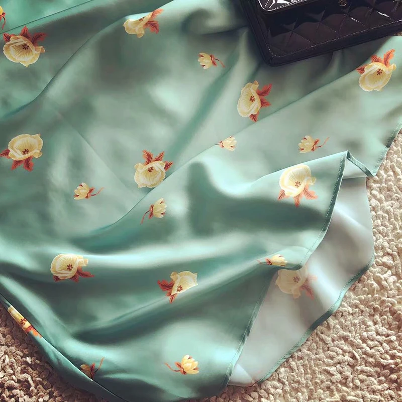 Ordifree, летнее женское длинное атласное платье, винтажные Макси Вечерние Платья, цветочный принт, сексуальное шелковое платье-комбинация