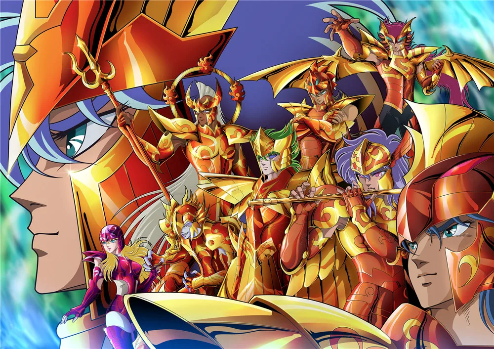 Постеры Saint Seiya с мультяшными рисунками настенные стикеры высокого разрешения