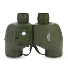 Высокое качество HD 7x50 Zoom BAK4 водонепроницаемый азот военный морской бинокль с компасом телескоп для начиная охоты на открытом воздухе