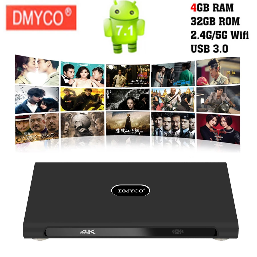

Android 4GB RAM 32GB ROM K10 Plus Android 7.1 RK3399 4K 60fps Youtube Google box Dual-core Cortex-A72 5G WIFI Set top tv box