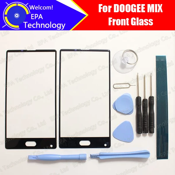 DOOGEE MIX, переднее стекло, объектив для экрана,,, Передний сенсорный экран, стекло, внешний объектив для MIX, смартфон+ Инструменты+ клей
