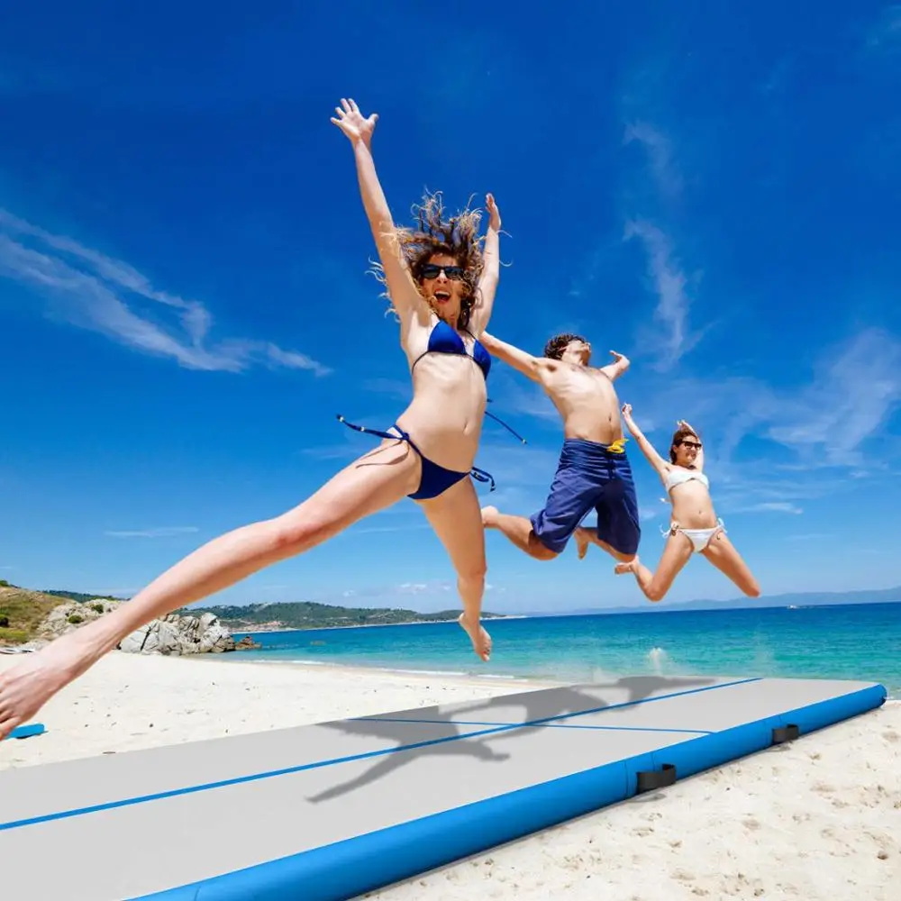 التمارين الرياضية قابلة للنفخ AirTrack تراجع الهواء المسار الطابق 5 m الترامبولين مضخة هواء كهربائية للاستخدام المنزلي/التدريب/التشجيع/الشاطئ