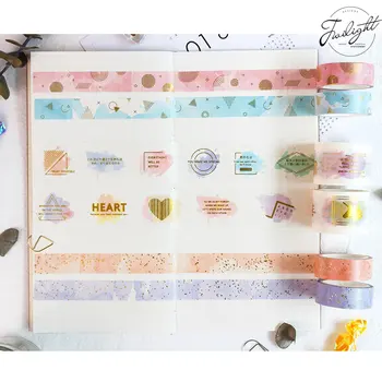 

1.5-3cm x 5m glittering serie Bronzing adhesive tape washi tape diy scrapbooking diary decoration masking tape kawaii stationery