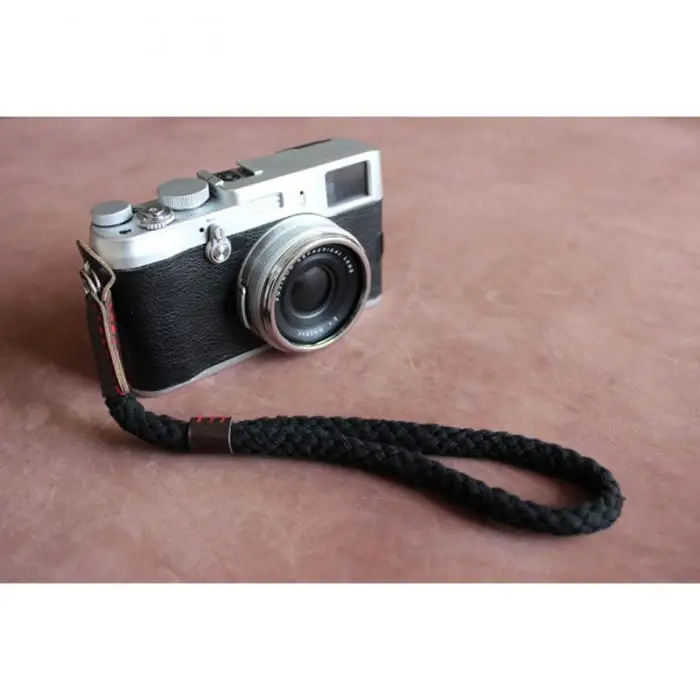 Камера Ремешок Браслет Плетеный ручной работы Холст ремень для Leica Finepix YE-Hot