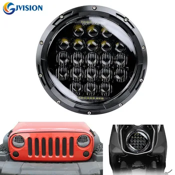 

75W 5D 7 INCH Round led projector headlight for Jeep wrangler JK Land Rover Defender 90 & 110 Hummer H1 H2