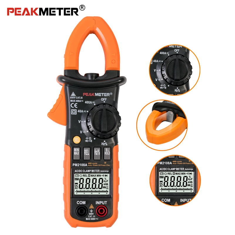 

DC/AC High precision intelligent digital clamp meter 6600/4000 Counts Capacitance frequency Resistance Tester Multimeter