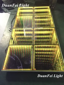 

Free shipping 10 pieces/lot 432pcs 3d mirror led 1mx1m led floor dmx auto led dance floor for sale
