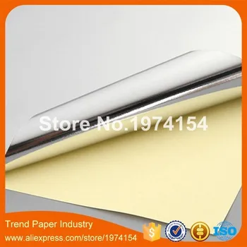 

85 sheets/lot A4 Self Adhesive Silver Aluminum Foil Printing Paper Copy Sticker Label Paper For Laser Printer