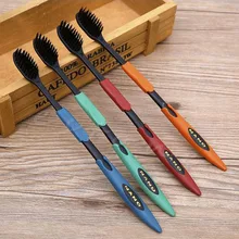 4 шт 18,5 см бамбуковый уголь нано зубная щетка двойная ультра мягкая зубная щетка для ухода за полостью рта D14637