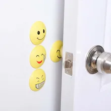 2 шт. самоклеющиеся силиконовые улыбается стены протекторы дверь буфера Накладка бампера остановить глушитель ночлега дверной замок