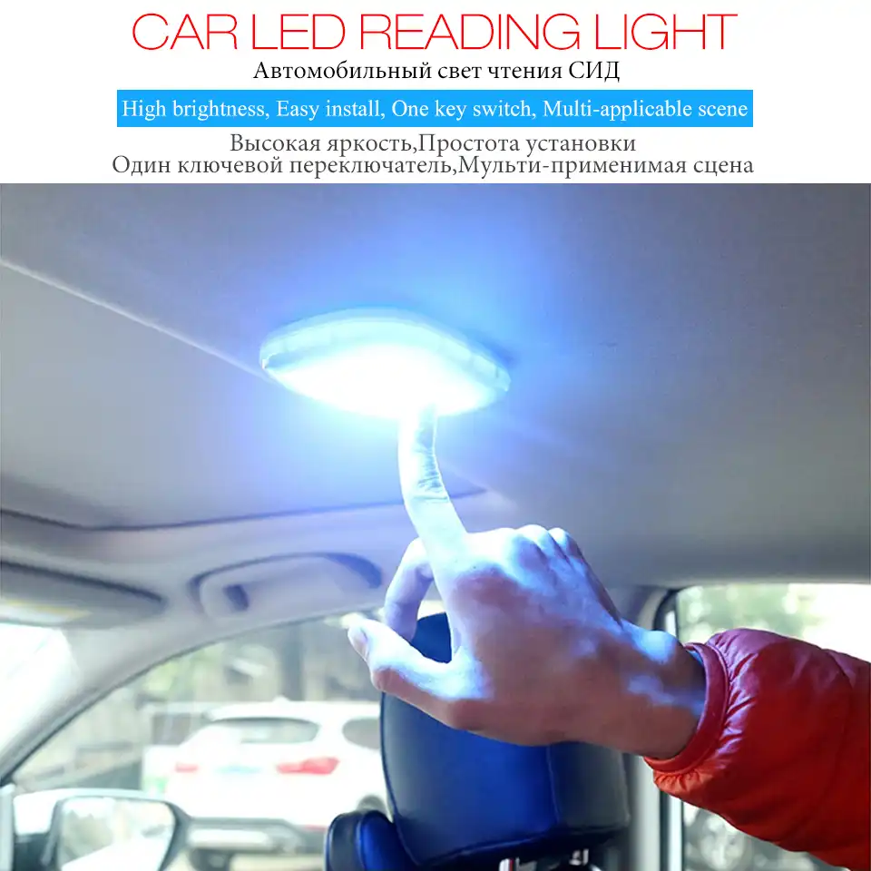 Ldrive Car Reading Lamp Multifunction Led Interior Light Free Refit Magnetic Suction Light Portable Emergency Light For Car Home