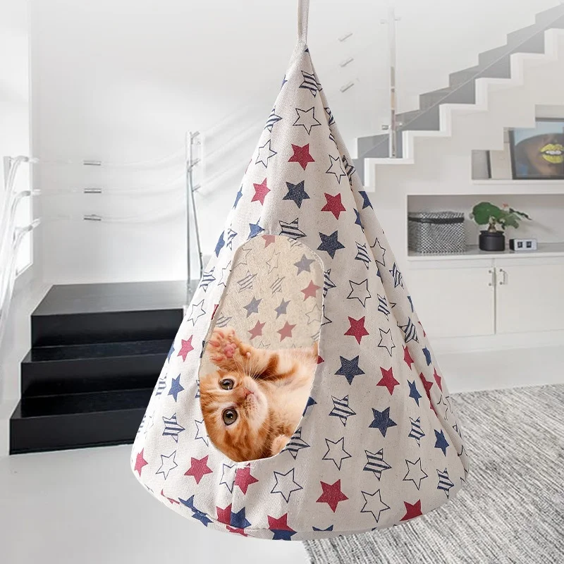 Креативный спальный гамак для кошек, маленькая корзина для кошек, удобная подвесная кровать клетка(Размер: S/L