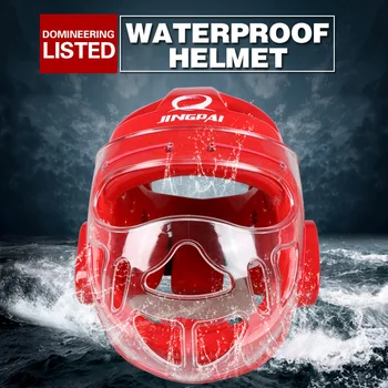

EVA PU Coated Full Face Head Guard Karate Helmet Taekwondo Headgear MMA Kick Head Protector Professional Training Helmets