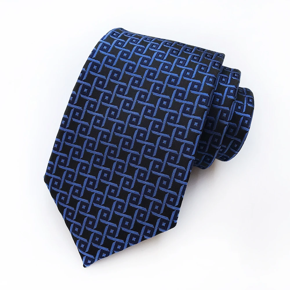 GUSLESON жаккардовый тканый шелковый галстук для мужчин бизнес Gravatas обычный клетчатый галстук костюм свадебные шейные Галстуки аксессуары для одежды