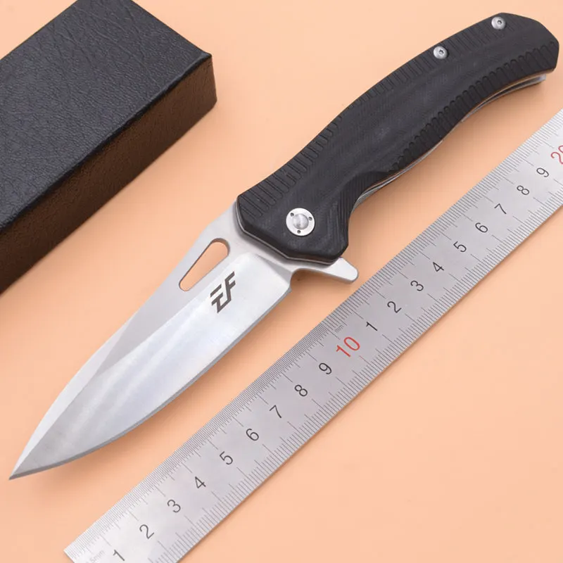 

JUFULE EF 1931 ball bearing filpper D2 Blade G10 steel handle Folding Outdoor Survival fruit EDC Tool camp hunting Kitchen Knife